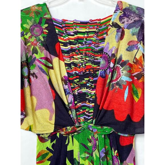 Ranna Gill Women's XS Multicolored Anthropologie Floral Print Sleeveless Dress - Picture 7 of 9